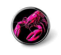 Stylish Round Badge Wild Boar Printed 1 Inch Aluminum Alloy Lapel Pin with Heat Transfer Art, Lightweight Metal Pin for Shirts, Jackets, Unique Gifts