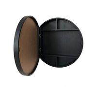 Stylish Round Bathroom Mirror with Shelf - Wall-Mounted Black Vanity Mirror 50x50x13cm Functional Storage & for Modern Bathrooms
