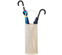 Stylish Round Black Umbrella Stand Rack - Metal Rattan Woven Holder with Hooks & Removable Drip Tray for Entryway Home & Office Decor - & Chic Storage Solution