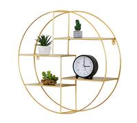 Stylish Round Floating Wall ShelfDecorative Wooden rage for Living Room Bedroom KitchenShabby Chic Scandinavian DecorSpaceSaving Wall Organizer & Display Shelf