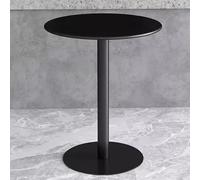 Stylish Round Metal Bar Table - 48cm Tall Bistro & Pub Cocktail Table, Modern Side Table for Kitchen & Dining, Black Design for Sofa & Wine Storage (Φ48x72cm)