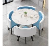Stylish Round/Square Dining Table Set for 4 - Modern Kitchen & Dining Room Furniture with Chairs - Perfect for Home & Business Use W90cm & W80cm