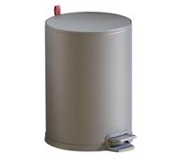 Stylish Round Stainless Steel Trash Can with Soft Close Lid Step Foot Pedal Removable Inner Bucket 8 10 15L Capacity Ideal for Home & Kitchen (Gray Large)