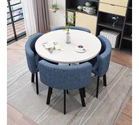 Stylish s Dining Table Set for 4Versatile Office & Home Use Chic Negotiation Table & Chair Combo for Living Room Kitchen Balcony Café Restaurant.