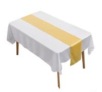 Stylish Satin Table Runner, for Memorable Wedding and Banquet Events (Old gold)