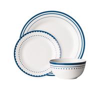 Avie Saturn 12 Piece Blue Dinner Set - Blue