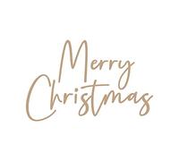 Stylish Script Merry Christmas - Glimmer Hot Foil Plate - Sparkling Christmas Collection