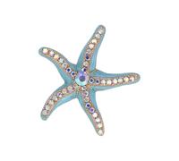 Stylish Sea Star Crystal Brooch Lightweight Alloy Lapel Pin Secure Fastening Design for Outfit Decoration Rhinestones Sea Star Brooch