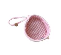 Stylish See Through Cubes Shaped Bag with Fun Fruit Prints Small Doll Pouches Portable Storage for Daily Use and Trip Transparent Fruit