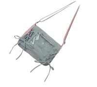 Stylish See Through Nylon Handbag With Adjustable Strap Ribbon Detail For Convention Outfits Shopping Fashionable Ribbon Bows Transparent Handbag