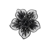 Stylish Sequins Beaded Flower Mend Clothing Flower Embellishment Polyester Mend Suitable for Garments and Accessories Handmade Craft Supplies