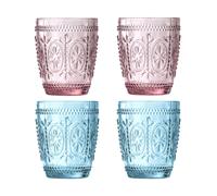 Stylish Set Of Four Glass Tumblers, Comfortable Grip Tumbler For Parties, Easy Sipping Restaurant Tumbler Interiors by Premier Multi One Size