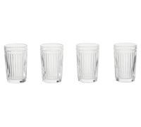 Stylish Set Of Four Tumblers, Comfortable Grip Clear Tumbler For Parties, Easy Sipping Restaurant Tumbler Premier Housewares Clear One Size