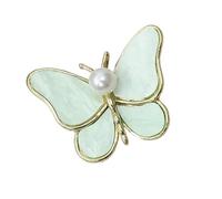 Stylish Shell Butterfly Pin For Women Portable Alloy Designs Secure Closure Sustainable Fashion Accessory Alloy Butterfly Brooch