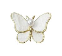 Stylish Shell Butterfly Pin For Women Portable Alloy Designs Secure Closure Sustainable Fashion Accessory Butterfly Brooch Accessory