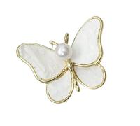 Stylish Shell Butterfly Pin For Women Portable Alloy Designs Secure Closure Sustainable Fashion Accessory Alloy Brooch Jewelry