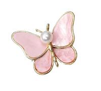 Stylish Shell Butterfly Pin For Women Portable Alloy Designs Secure Closure Sustainable Fashion Accessory Alloy Butterfly Brooch
