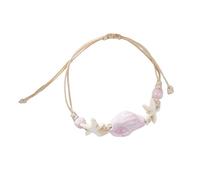 Stylish Shell Inspired Handcrafted Adjustable Bangle For Girls Beach Jewelry Ceramic Beads Styles Wristband User Friendly Ceramic Shell