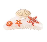 Stylish Shell Shape Acrylic Hair Clip Claw Unique Women's Hair Accessory For Daily Outings And Casual Gatherings