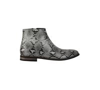 Stylish Shiny Faux Leather Printed Shoes XPOSED Grey 11