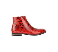 Stylish Shiny Faux Leather Printed Shoes XPOSED Red 8