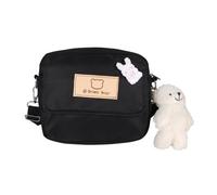 Stylish Shoulder Bag with Cartoon Bear Pendant Crossbody Bags Trendy Purse for Women