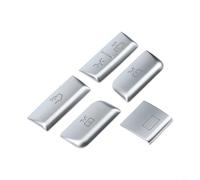 Stylish Silver Roof Reading Lamp Button Patch, 5 Pieces ABS Plastic Car Interior Light Control Upgrade Kit For GLA CLA A B Class 2012-2019 Enhancing Cabin Aesthetic