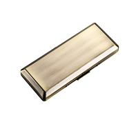 Stylish simple metal cigarette case, can hold 10 x 100mm cigarettes (bronze)