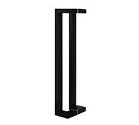 Stylish Simple Stainless Steel Double Curved Square Tube Door Handle Glass Door Handle KTV Push-Pull Door Handle Sliding Door Handle(Black 1200×1175mm)