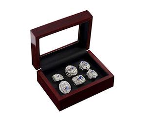 Stylish Simplicity Championship Ring Display Case, New England Patriots Superbowl Replica Rings Set of 6 Size 7-15,12, N-J, 11