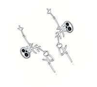 Stylish Skeleton Ear Studs Alternative Jewelry For Teens Bold Fashion Statement Earrings For Parties And Outings Punk Statement Earrings