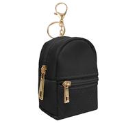 Stylish Small Cosmetic Bags for Women Sturdy PU Leather Lipsticks Holder with Keychain Travel Makeup Organizers