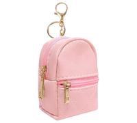 Stylish Small Cosmetic Bags for Women Sturdy PU Leather Lipsticks Holder with Keychain Travel Makeup Organizers, Pink, As Show