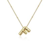 Stylish Smooth Letter Necklace Adjustable Clavicle Chain Casual Party Jewelry Alloy Texture for Fashion Individuals Smooth Letter Pendant Necklace
