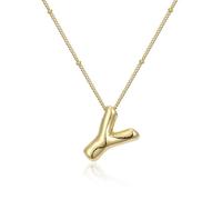 Stylish Smooth Letter Necklace Adjustable Clavicle Chain Casual Party Jewelry Alloy Texture For Fashion Individuals Date Accessory
