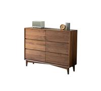 Stylish Solid Walnut Buffet Cabinet 140x35x90cm Drawer Chest for Living Room & Entryway Decorative Storage & Cutlery nizer Modern Hallway Furniture