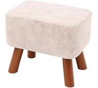Stylish Solid Wood Footstool Ottoman - Square Storage Seat for Living Room, Dressing Table & Sofa - Durable Adult Footrest & Shoe Bench - 40x34cm Home Decor Essential