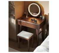 Stylish Solid Wood Makeup Vanity Desk & Nightstand for Small Spaces - Perfect Bedroom Furniture for Makeup Lovers & nizing Essentials