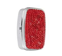 Stylish Sparkling Pills Box with 2 Compartments Elegant Diamonds Inlayed Pills Box Storage Case for Pocket Or