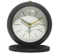Stylish Spherical Alarm Clock with Metal Body, Effective For WAKE-Up Alarm and Low-Impact Night Light for Shared Living Spaces (Gemstone Black)