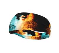 Stylish sports headband with Beautiful phoenix printed design suitable for running fitness and hiking