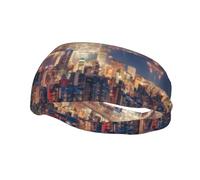 Stylish sports headband with Hong Kong printed design suitable for running fitness and hiking