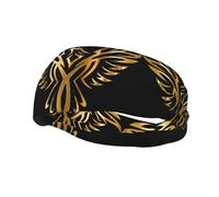 Stylish sports headband with Phoenix printed design suitable for running fitness and hiking