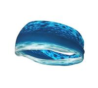 Stylish sports headband with Underwater Ocean View printed design suitable for running fitness and hiking