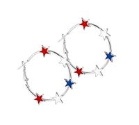 Stylish Star Ear Hoops Comfortable Alloy Jewelry For Sensitive Skin Portable Versatile Styles Ear Hoops
