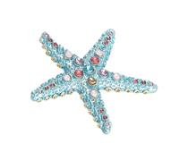 Stylish Starfishes Brooch Rhinestones Accent Jewelry Her Party Everyday Outfit Enhancer Rhinestones Starfishes Brooches