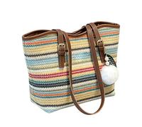 Stylish Straw Handbag, Casual Beach Tote, Handwoven Summer Bag with Spacious Interior Design, Lightweight Fashion Carry Bag, Ladies Poolside Shopping Tote for Outdoor Use