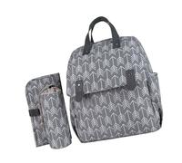 Stylish Striped Baby Strollers Hanging Bag with Multiple Compartments Portable Changing Mat for Organized Baby Essential Pregnancy Must Have