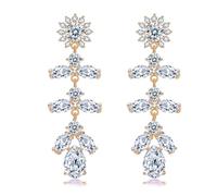Stylish Studs Earring Delicate Cubic Zirconia Earrings Elegant Earrings Copper Texture for Everyday Elegances Cubic Zirconia Ear Drops