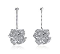 Stylish Studs Earring Delicate Cubic Zirconia Earrings Elegant Earrings Copper Texture for Everyday Elegances Cubic Zirconia Ear Drops